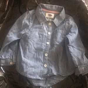 Denim top for toddler girl